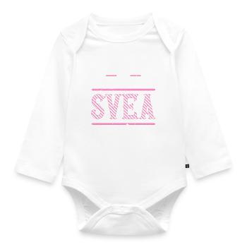 Svea Geschenkidee Geschenk Geburtstag - Baby Bio-Langarm-Body - Weiß - Vorne
