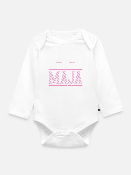 Maja Geschenkidee Geschenk Geburtstag - Baby Bio-Langarm-Body - Weiß