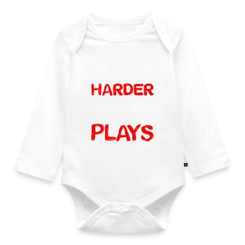 We Tailgate Harder Than Your Team Plays 2 - Baby Bio-Langarm-Body - Weiß - Vorne