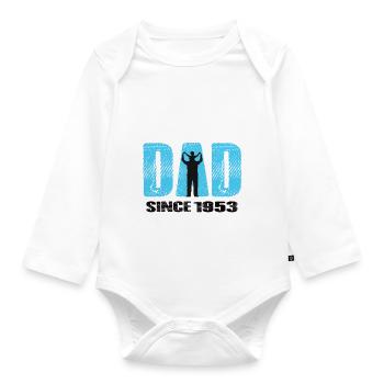 Proud Dad Since 1953 - Baby Bio-Langarm-Body - Weiß - Vorne