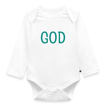 God Is Still Writing Your Story - Organic Longsleeve Baby Bodysuit - white - Front