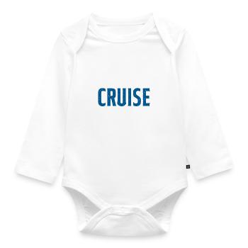 I Need A Time Out, Send Me On A Cruise - Baby Bio-Langarm-Body - Weiß - Vorne