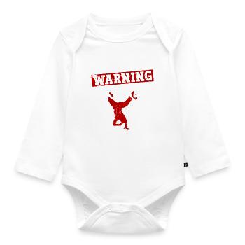 Breakdance Breakdancer Break Dance Hip Hop - Body Bébé bio manches longues - blanc - Devant
