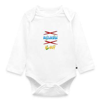 Breakdancing Breakdancer Break Dance Hip Hop - Baby Bio-Langarm-Body - Weiß - Vorne