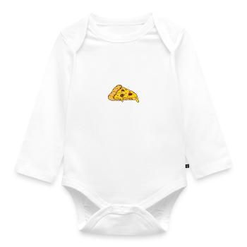 Snack Pizzalove Pizza Lover Gift - Organic Longsleeve Baby Bodysuit - white - Front