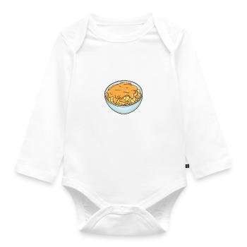Snack Cheese Lover Cheese Gift - Organic Longsleeve Baby Bodysuit - white - Front