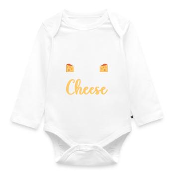 Snack Cheese Lover Cheese Gift - Organic Longsleeve Baby Bodysuit - white - Front