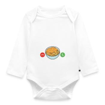Snack Cheese Lover Cheese Gift - Organic Longsleeve Baby Bodysuit - white - Front