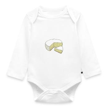 Snack Cheese Lover Cheese Gift - Organic Longsleeve Baby Bodysuit - white - Front