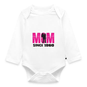 Proud Mom Since 1960 - Baby Bio-Langarm-Body - Weiß - Vorne