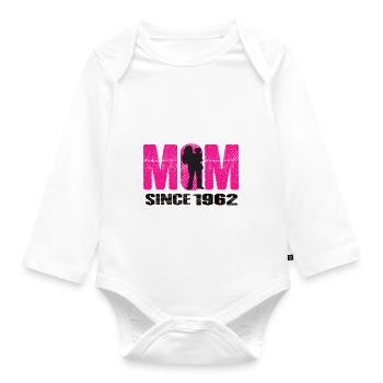 Proud Mom Since 1962 - Baby Bio-Langarm-Body - Weiß - Vorne