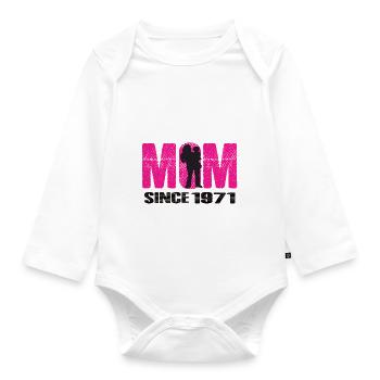 Proud Mom Since 1971 - Baby Bio-Langarm-Body - Weiß - Vorne