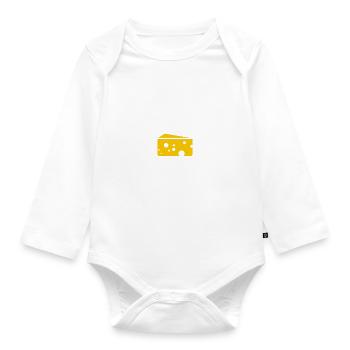Snack Cheese Lover Cheese Gift - Organic Longsleeve Baby Bodysuit - white - Front