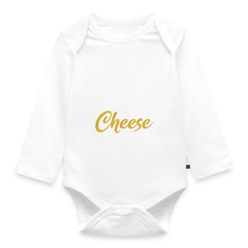 Snack Cheese Lover Cheese Gift - Organic Longsleeve Baby Bodysuit - white - Front