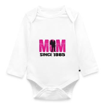 Proud Mom Since 1985 - Baby Bio-Langarm-Body - Weiß - Vorne