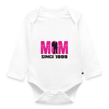 Proud Mom Since 1999 - Baby Bio-Langarm-Body - Weiß - Vorne
