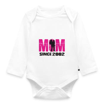 Proud Mom Since 2002 - Baby Bio-Langarm-Body - Weiß - Vorne