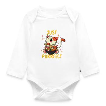 Just Perfect Cat Cats Baby Cat Maman - Body Bébé bio manches longues - blanc - Devant