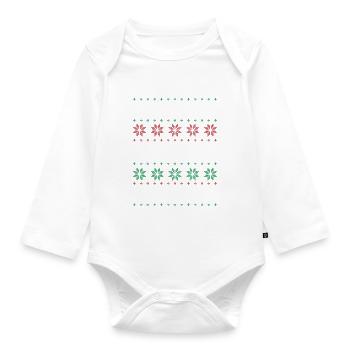 Love You to the North Pole and Back Christmas Time - Organic Longsleeve Baby Bodysuit - white - Front
