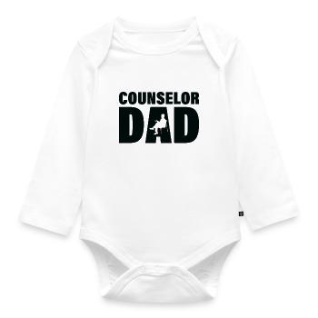 Job - Consultant Papa - Organic Longsleeve Baby Bodysuit - white - Front