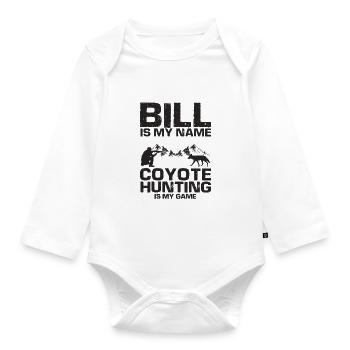 Conception de coyote pour les réacteurs de coyote - Body Bébé bio manches longues - blanc - Devant