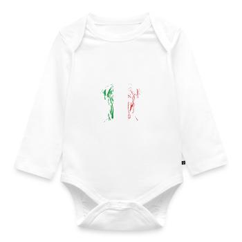 Ce mec aime son Corso de canne - Body Bébé bio manches longues - blanc - Devant