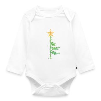 Et Kütt Wie Et Kütt Kölsch Köln Weihnachtsbaum - Baby Bio-Langarm-Body - Weiß - Vorne