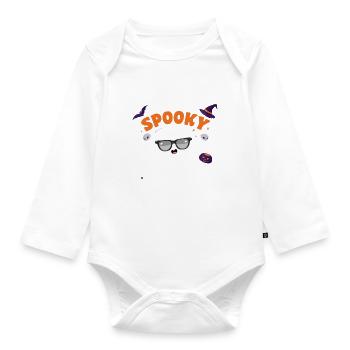 I M The Spooky Big Brother - Organic Longsleeve Baby Bodysuit - white - Front