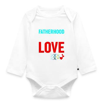 Vaterschaft Erfordert Liebe, Nicht Genetik - Baby Bio-Langarm-Body - Weiß - Vorne