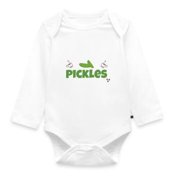 Fueied By Pickles And Coffee - Baby Bio-Langarm-Body - Weiß - Vorne