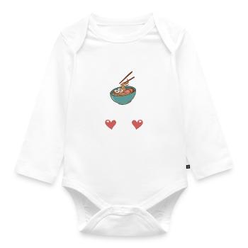 Ramen Lover - Organic Longsleeve Baby Bodysuit - white - Front