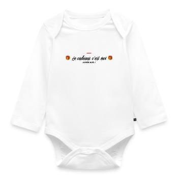 MERRY CHRISTMAS - Organic Longsleeve Baby Bodysuit - white - Front