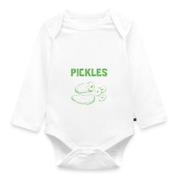 J’ai des problèmes mais avec mes cornichons - Body Bébé bio manches longues - blanc - Devant