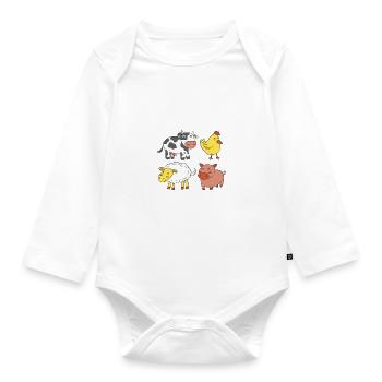 Veggie Lover Vegan Gift - Organic Longsleeve Baby Bodysuit - white - Front