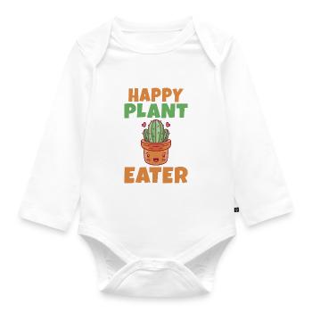 Veggie Lover Vegan Gift - Organic Longsleeve Baby Bodysuit - white - Front