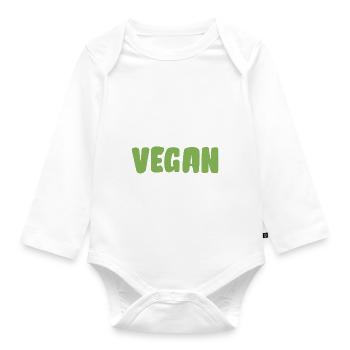 Veggie Lover Vegan Gift - Organic Longsleeve Baby Bodysuit - white - Front