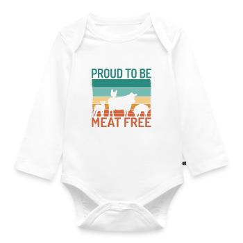 Veggie Lover Vegan Gift - Organic Longsleeve Baby Bodysuit - white - Front