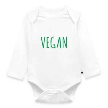Veggie Lover Vegan Gift - Organic Longsleeve Baby Bodysuit - white - Front