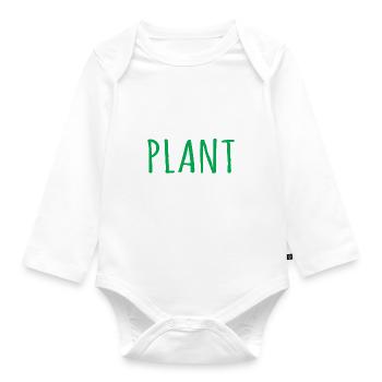 Veggie Lover Vegan Gift - Organic Longsleeve Baby Bodysuit - white - Front