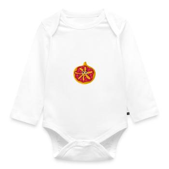 Veggie Lover Vegan Gift - Organic Longsleeve Baby Bodysuit - white - Front