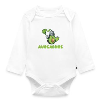 Veggie Lover Vegan Gift - Organic Longsleeve Baby Bodysuit - white - Front