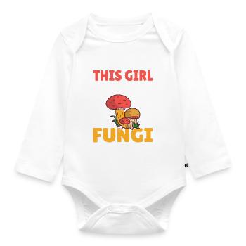 Fungi Hunter Mushroom Hunter Cadeaux - Body Bébé bio manches longues - blanc - Devant