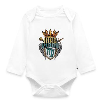 Signe du zodiaque de la Vierge - Body Bébé bio manches longues - blanc - Devant