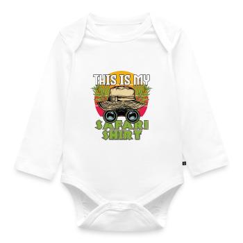 This Is My Safari Shirt - Baby Bio-Langarm-Body - Weiß - Vorne
