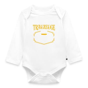 Trauzeuge - Baby Bio-Langarm-Body - Weiß - Vorne