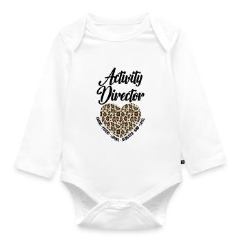 Activity Leader Facts Activity Coordinator - Organic Longsleeve Baby Bodysuit - white - Front