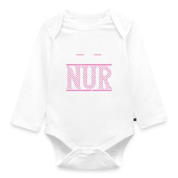 Nur Geschenkidee Geschenk Geburtstag - Baby Bio-Langarm-Body - Weiß - Vorne