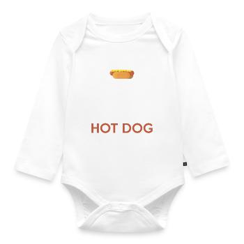 Hotdog Lover Hot Dogs Gifts - Organic Longsleeve Baby Bodysuit - white - Front