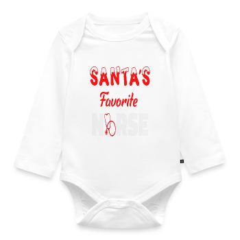 Santas Nurse - Baby Bio-Langarm-Body - Weiß - Vorne