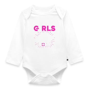 Girls Gone Cruising - Organic Longsleeve Baby Bodysuit - white - Front